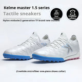 Kelme Soccer Shoes Football Boots Sneakers Men Outdoor Cleats Boots TF Short Staple Calf Leather Artificial Grass Five Person