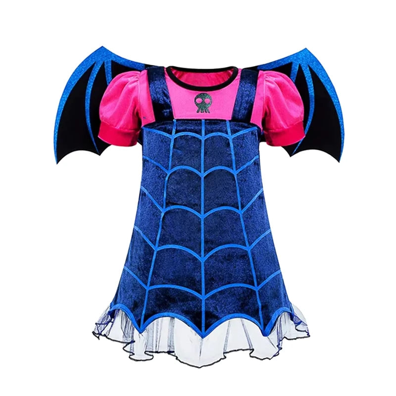 Girl Vampirina Halloween Cosplay Costume Dress Kids Princess Dress Up Vampire Carnival Party Disguise Clothes 2