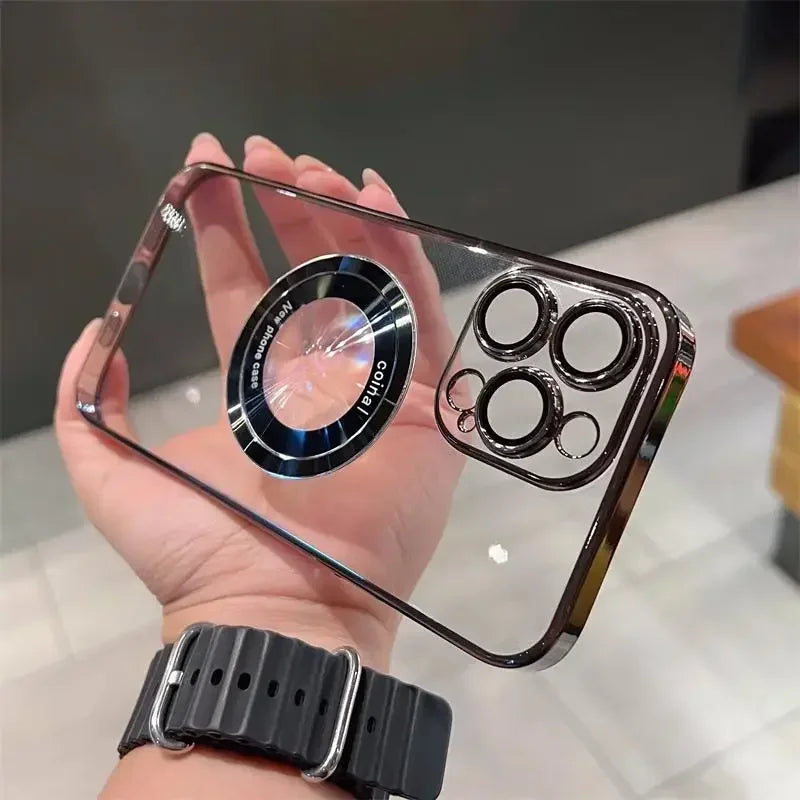 Luxury Plating Clear MagSafe Case