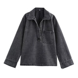 Women’s Autumn Denim Two-Piece Set