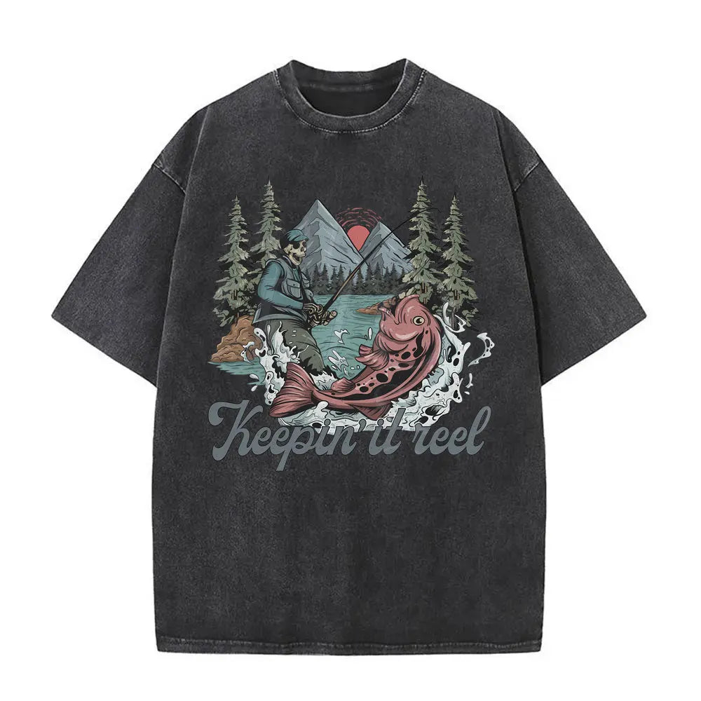 Washed-Vintage-Catch-Em-If-You-Can-Car-Print-T-Shirts-Men-Casual-Fishing-Lovers-Funny