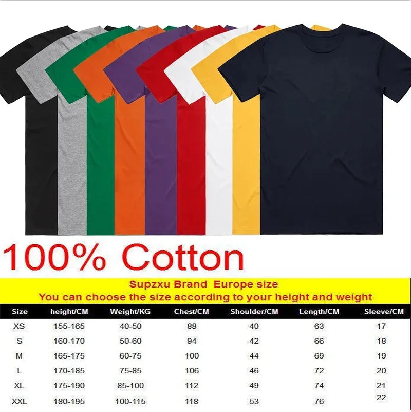 EU size 100% pure cotton custom T-shirt front and back team school uniform store logo text photo for men's personalized high-end 3