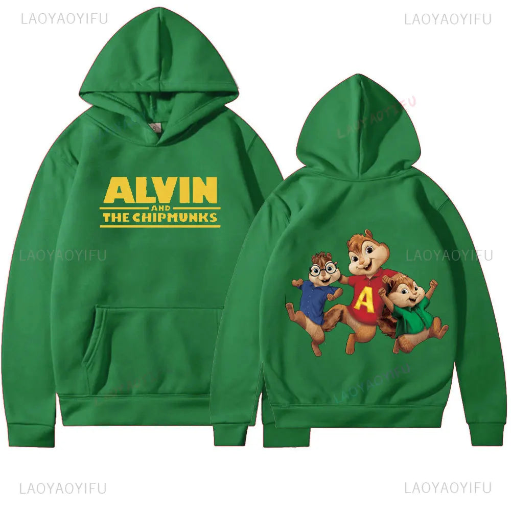 Alvin and The Chipmunks 2025 Fashion Unisex Casual Sportswear Men's Hoody Alvin Chipmunk Halloween Costume Women's Pullover Tops