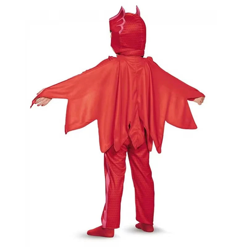cosplay Blue Pajama Boys Girls Anime Hero Costume with Mask Cosplay Clothe Suit Child Halloween costume Birthday Party Kids Gift 6