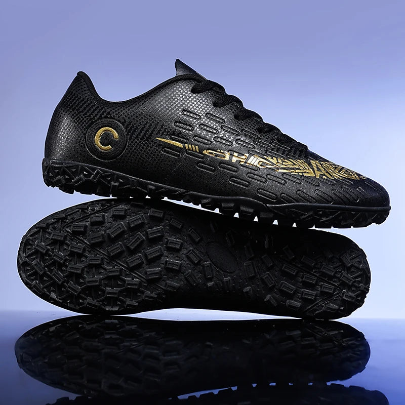 Large Size FG/TF High Quality Mens Soccer Shoes Non-Slip Turf Soccer Cleats for Kids Training Football Boots Chuteira Campo 48