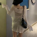 Loose T-shirts for Women Letter Pattern Simple Design Korean Style Summer Clothing Thin All-match Young Students Tops New Trendy 3