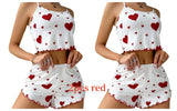 Women’s Heart-Print Pajama Set
