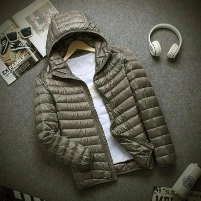 New Autumn And Winter Down Jacket Men's Fashion Hooded Super Light Warm Slim Coat Down Jacket Men's Coat 6