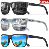 3/4 Pack New Designer Box Polarized Colorful Sunglasses