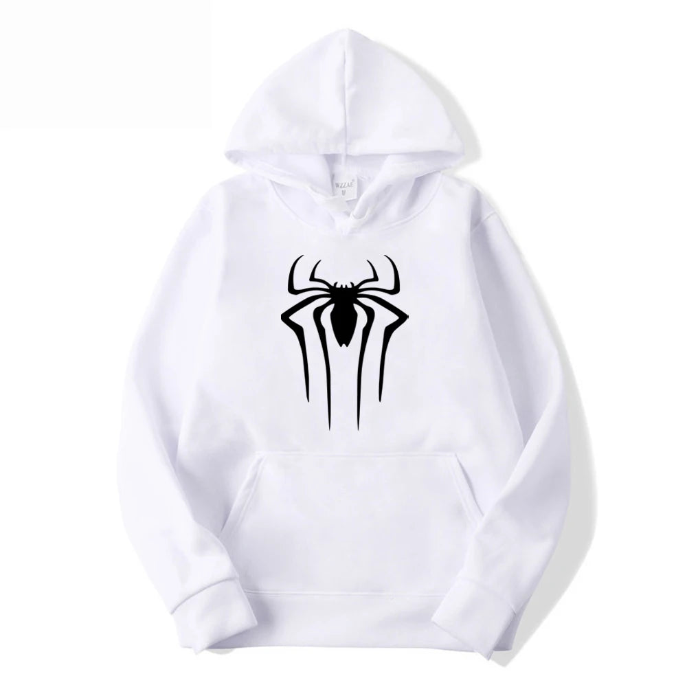 2024Fashion brand Men's Hoodie Casual Hoodie Sweatshirt Men's/Women's top Solid color printed spider hoodie sweatshirt 4