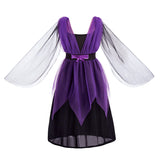 Children Witch Costume Girls Fairytale Wizard Dress Kids Halloween Pumpkin Clothes Baby Bat Spider Party Cosplay Outfit 2-15T 5
