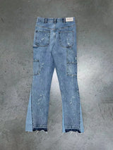 Men's Punk High Street Skinny Jeans | Raw Edge Micro-Trumpet Y2K Biker Rock Style Low-Rise Stretch Floor Length Pants 2