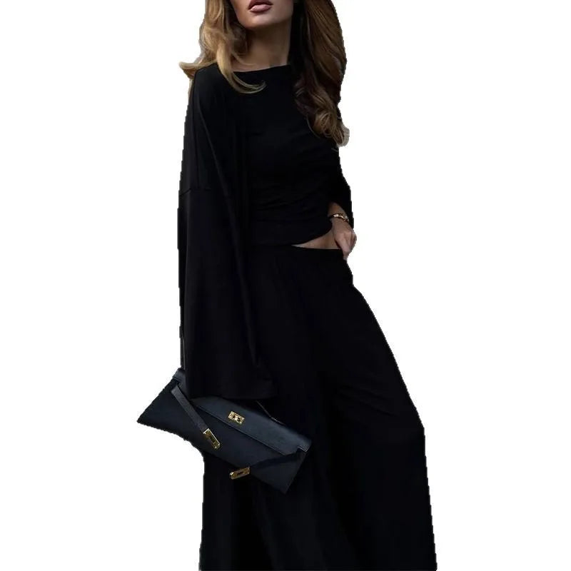Women's 2025 Summer New Casual Long Cardigan Long Sleeve Top High - waisted Trousers Fashion Set 5