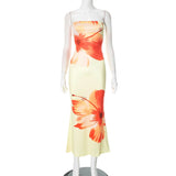Floral Print Off-Shoulder Vacation Maxi