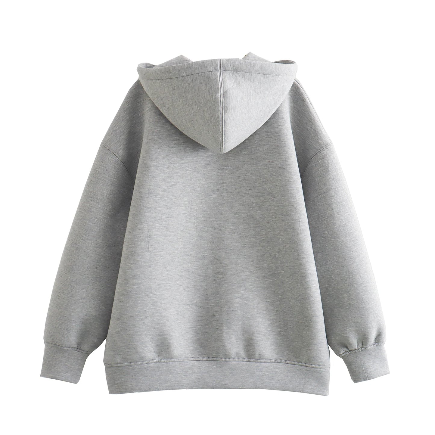 2024 Spring and Autumn New Casual Street Loose Oversize Hooded Zipper Hoodie Space Cotton Jacket Coat Lazy Women's Cardigan 2