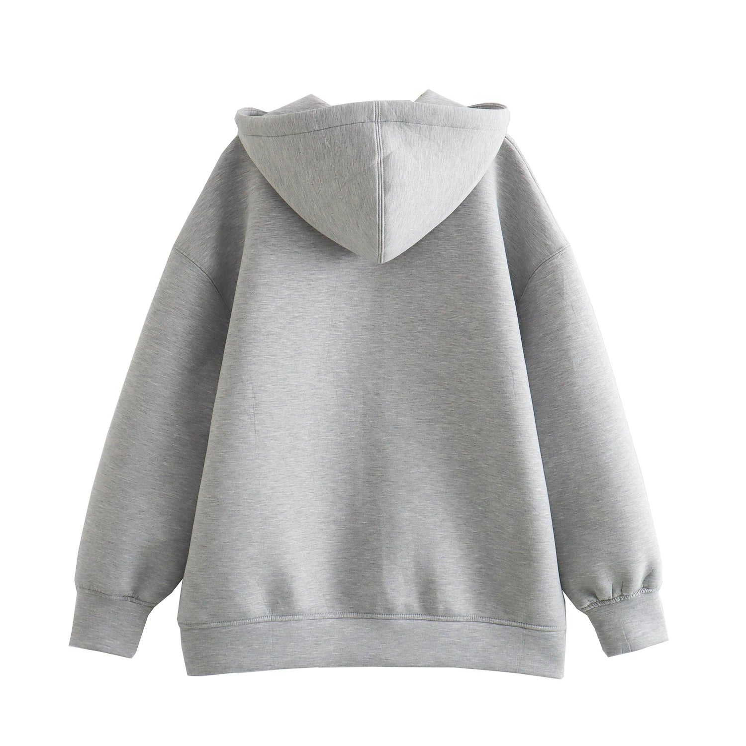 2024 Spring and Autumn New Casual Street Loose Oversize Hooded Zipper Hoodie Space Cotton Jacket Coat Lazy Women's Cardigan 2