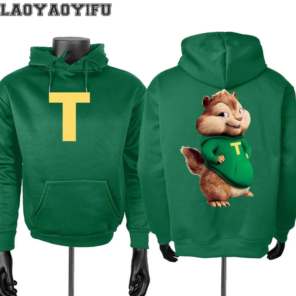 Alvin and The Chipmunks 2025 Fashion Unisex Casual Sportswear Men's Hoody Alvin Chipmunk Halloween Costume Women's Pullover Tops