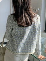 High Quality French Vintage Small Fragrance Tweed Jacket Coat Women's Spring Autumn Casual Fried Street Short Coat Plaid Outwear 6