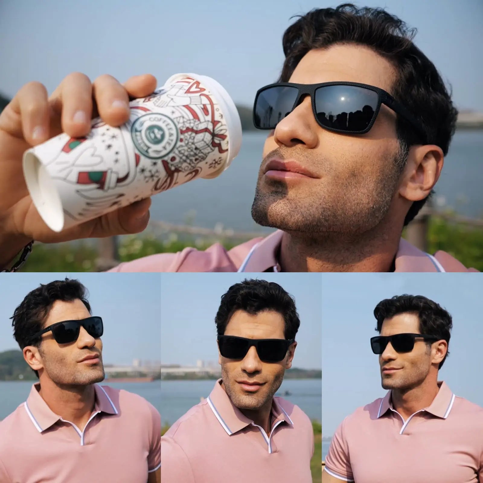 3/4 Pack New Designer Box Polarized Colorful Sunglasses for Men and Women Suitable for Driving, Fishing, Outdoor Sports UV400 3