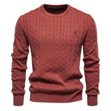 Men's Giraffe Embroidery Cotton Sweater