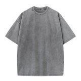 230G-Cotton-Retro-T-shirt-Drop-shoulder-Sleeve-Men-Women-Vintage-Short-sleeve-T-Shirts-Solid