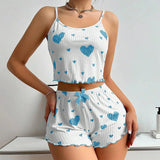 Women’s Heart-Print Pajama Set