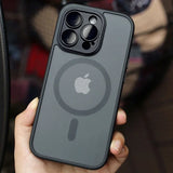 Magnetic Luxury Matte Translucent Armor Shockproof Case For iPhone 16 15 14 13 12 11 Pro Max For Magsafe Wireless Charge Cover 4