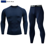 2pcs Men Compression Sportswear Suit GYM Tight Sports Yoga Sets