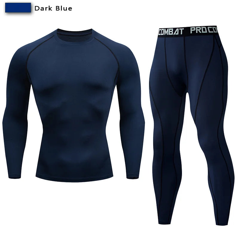 2pcs Men Compression Sportswear Suit GYM Tight Sports Yoga Sets