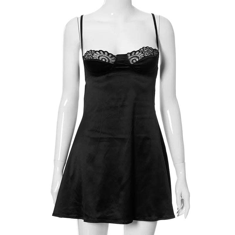 NEONBABIPINK-Sexy-White-Lace-Trim-Satin-Sundress-Fairycore-Backless-Low-Cut-A-Line-Mini-Dresses-for