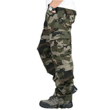 Men's Tactical Camouflage Overalls High-Quality Cotton Multi-Pocket Trousers Sports Training Casual Work Pants 4
