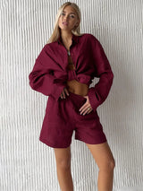Chic Cotton Linen Two-Piece Set