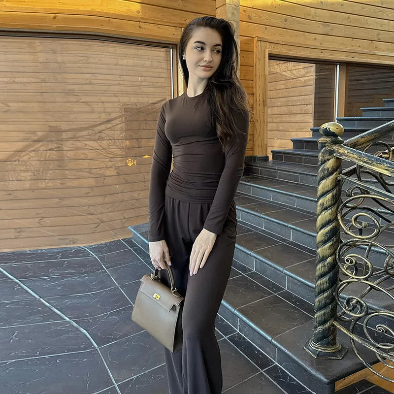 Apprabant Pleated High-Waist Trousers Set