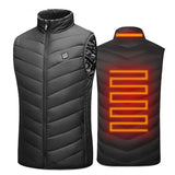 Men USB Infrared 17 Heating Areas Vest Jacket Men Winter Electric Heated Vest Waistcoat For Sports Hiking Oversized 5XL 2