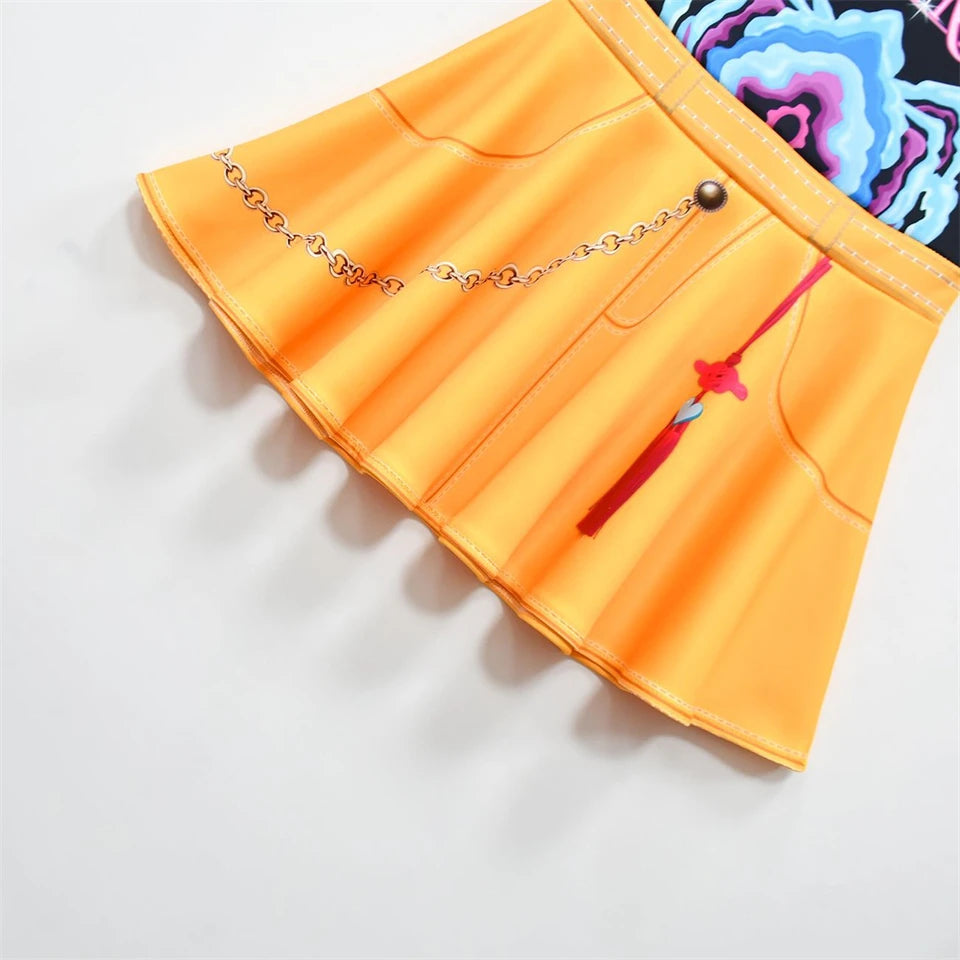 2025 Kpop Demon Hunters Kids Clothes Halloween Cosplay Rumi Mira Zoey Masquerade Party Performance Costume Fashion Girls Outfits 5