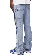 Men's Punk High Street Skinny Jeans | Raw Edge Micro-Trumpet Y2K Biker Rock Style Low-Rise Stretch Floor Length Pants 6