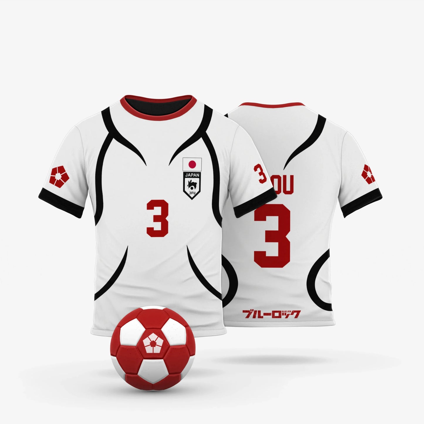 Blue Lock Japan U20 White Cartoon Anime Cosplay Men Jersey Summer Short Sleeve Children Tee Tops 2024 Fashion Women T-shirt 4