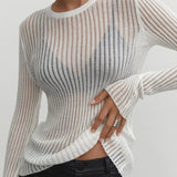 Kozoca-Fashion-White-Elegant-Striped-See-Through-Women-Tops-Outfits-Long-Sleeve-T-Shirts-Tees-Skinny