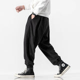 New Autumn Men's Black Pants Hip Hop Streetwear Fashion Jogger Harem Trousers Pants Big Size M 5XL 5
