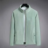 Women’s Winter Polar Fleece Letter Print Zip-Up Jacket