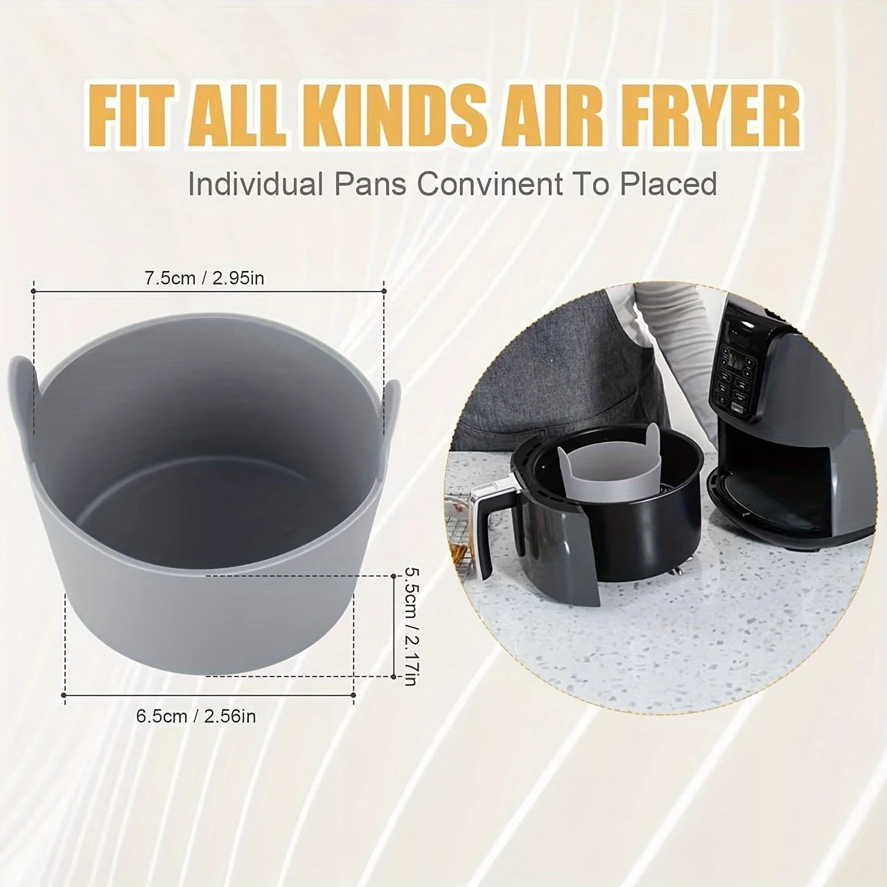 1pc/4pcs Air Fryer Silicone Egg Poacher Cups Silicone Egg Cooker Mold 6