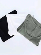 Solid Color Basic Ribbed Knitted Tank Top Women Summer Vintage Sleeveless Camis 90s Cool Girls Streetwear Green Soft Tees 4