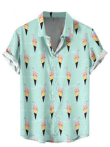 2024-Hawaiian-Shirt-For-Men-Summer-Ice-Cream-T-Shirt-Beach-Prints-Short-Sleeved-Shirt-Tops