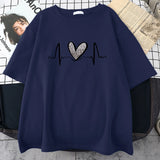 Women’s Leopard Heart Graphic T-Shirt