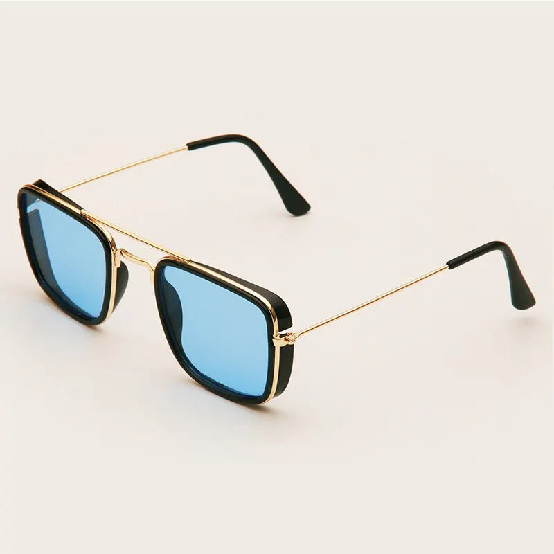 Retro Small Square Metal Sunglasses