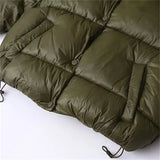 Autumn/Winter New Product Women's Standing Neck Hooded Long Sleeve Side Pocket Short Cotton Coat Jacket 6
