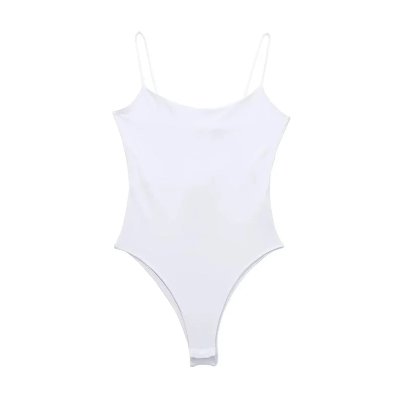 MUJER 2025 Sexy Tight Bodys for Women White Black Backless Bodysuit Women One Pieces Jumpsuits for Women Sexy Lingerie Bodysuit 4
