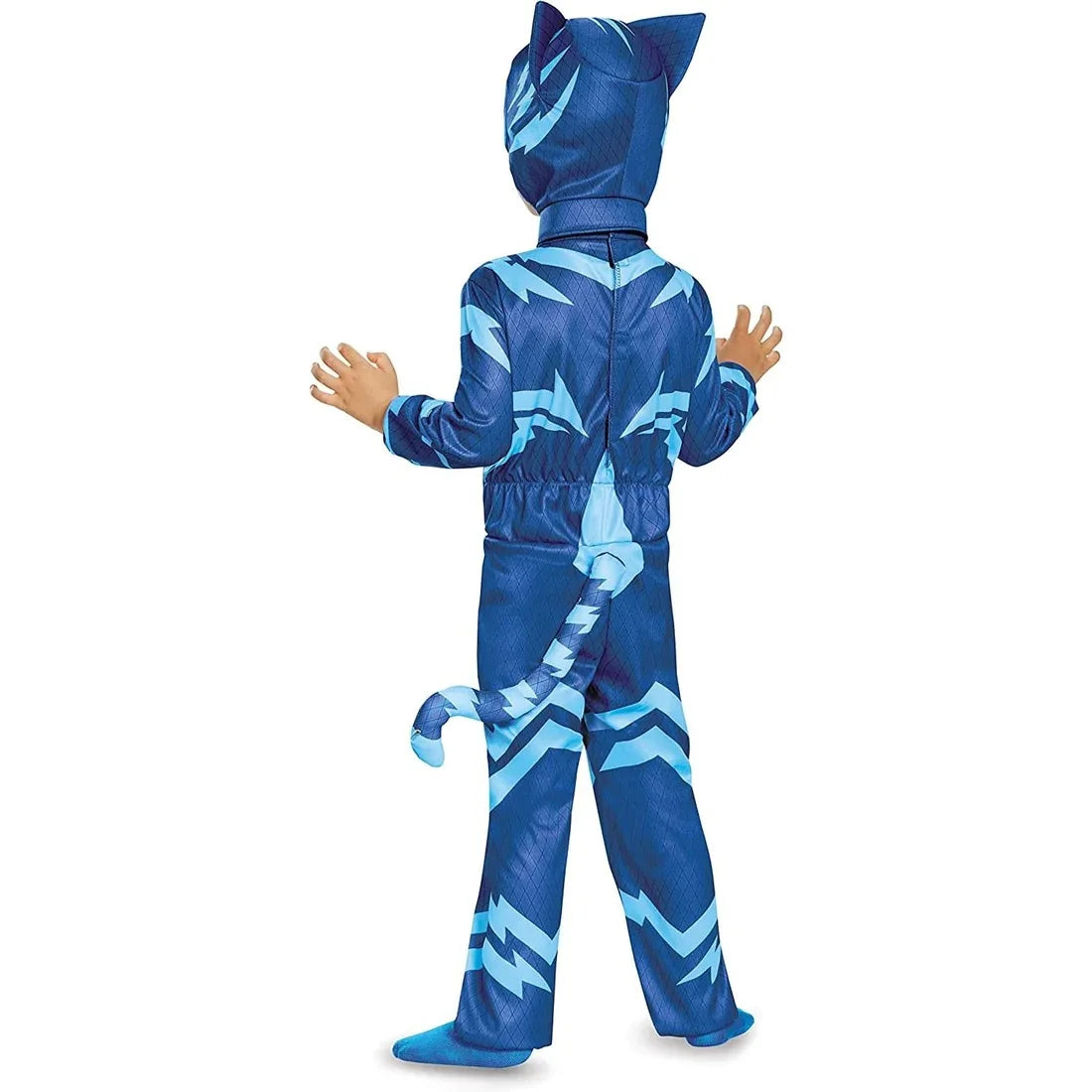cosplay Blue Pajama Boys Girls Anime Hero Costume with Mask Cosplay Clothe Suit Child Halloween costume Birthday Party Kids Gift 3