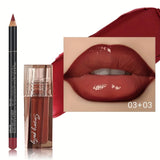 Hydrating Lip Gloss & Lip Liner Set - Define Your Lips with 3D Precision,Perfectly Versatile for Every Makeup Style 4