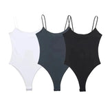 MUJER 2025 Sexy Tight Bodys for Women White Black Backless Bodysuit Women One Pieces Jumpsuits for Women Sexy Lingerie Bodysuit